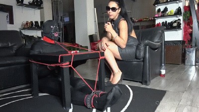 Mistress Gaia – My Tied Gagged Ashtray Bitch