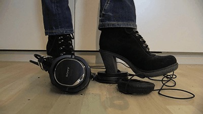 Rough Headphones Under My Rough Boots